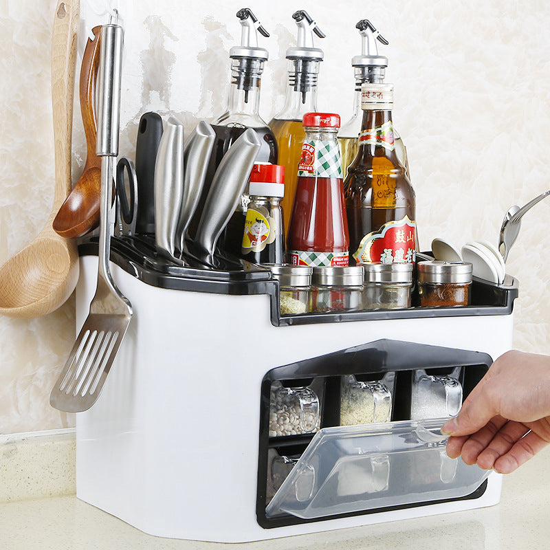 Kitchenware Rack Seasoning Storage Box Multifunctional Condiment Storage