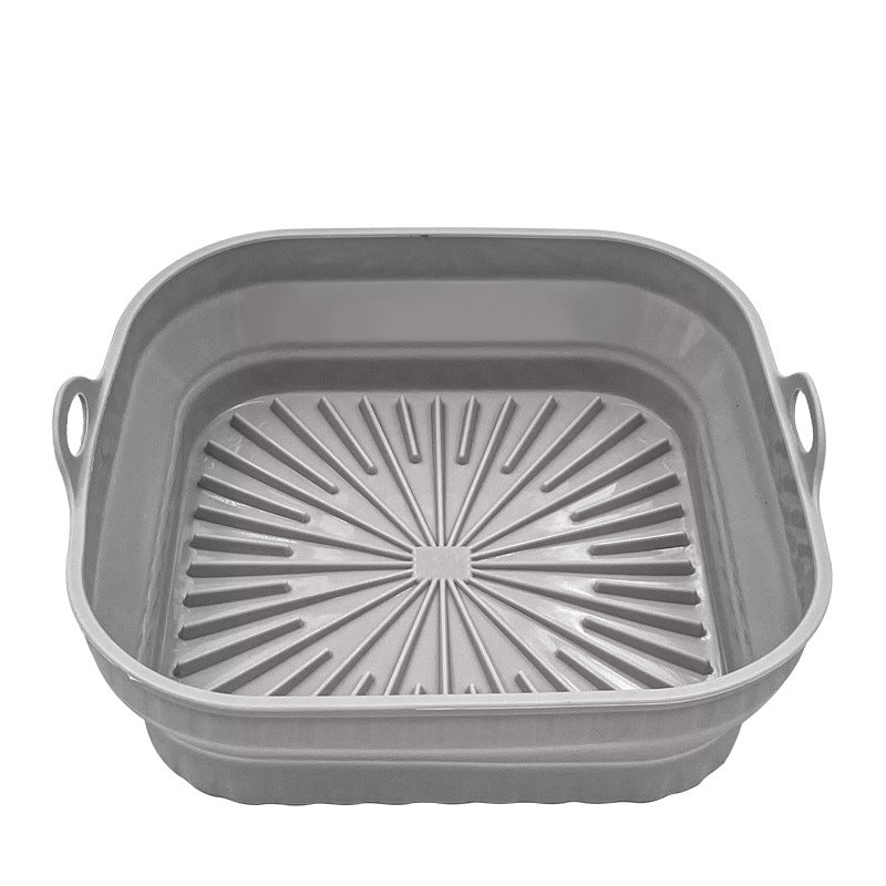 Kitchen Collapsible Air Fryer Silicone Pot Reusable Round Square Liners