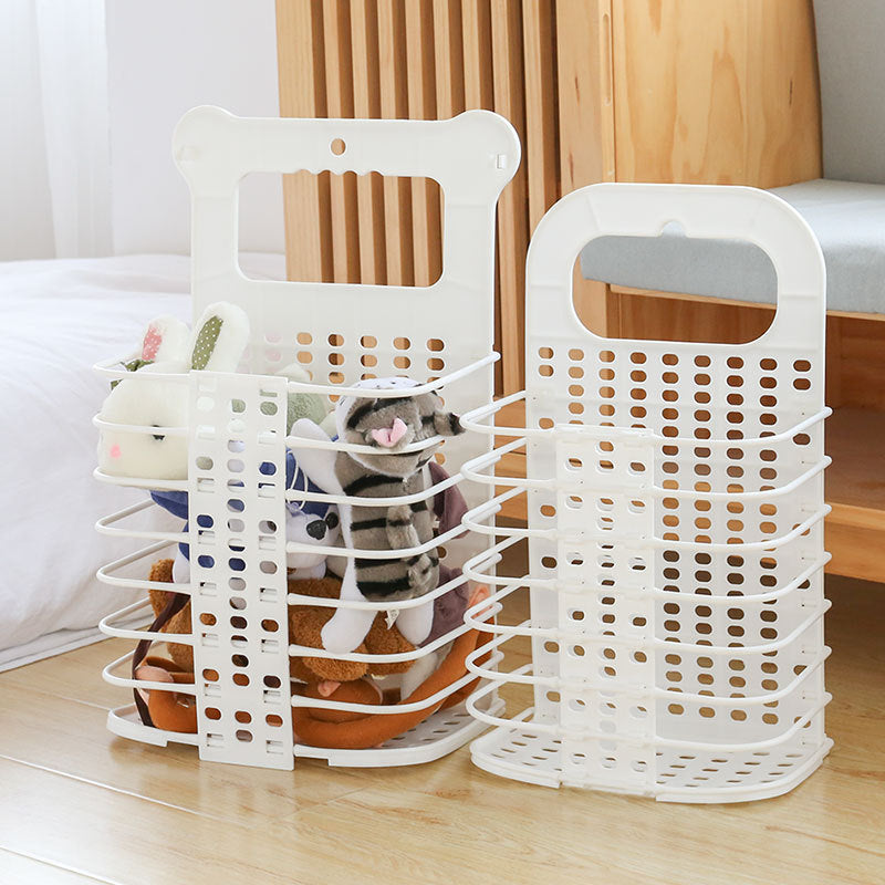 Foldable Laundry Storage Basket With Handle Dirty Cloth Organizer Basket