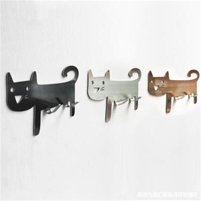 Hot Metal Hook Key Hanger Cat Decorative