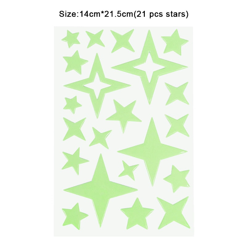 Luminous 3D Stars Dots Wall Sticker Home Decoration
