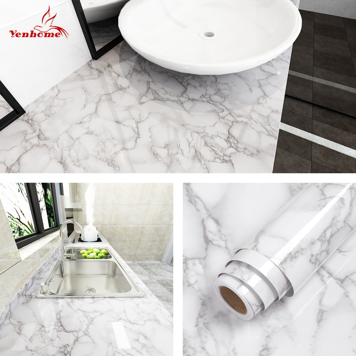Waterproof Marble Self Adhesive Wallpaper Vinyl Film