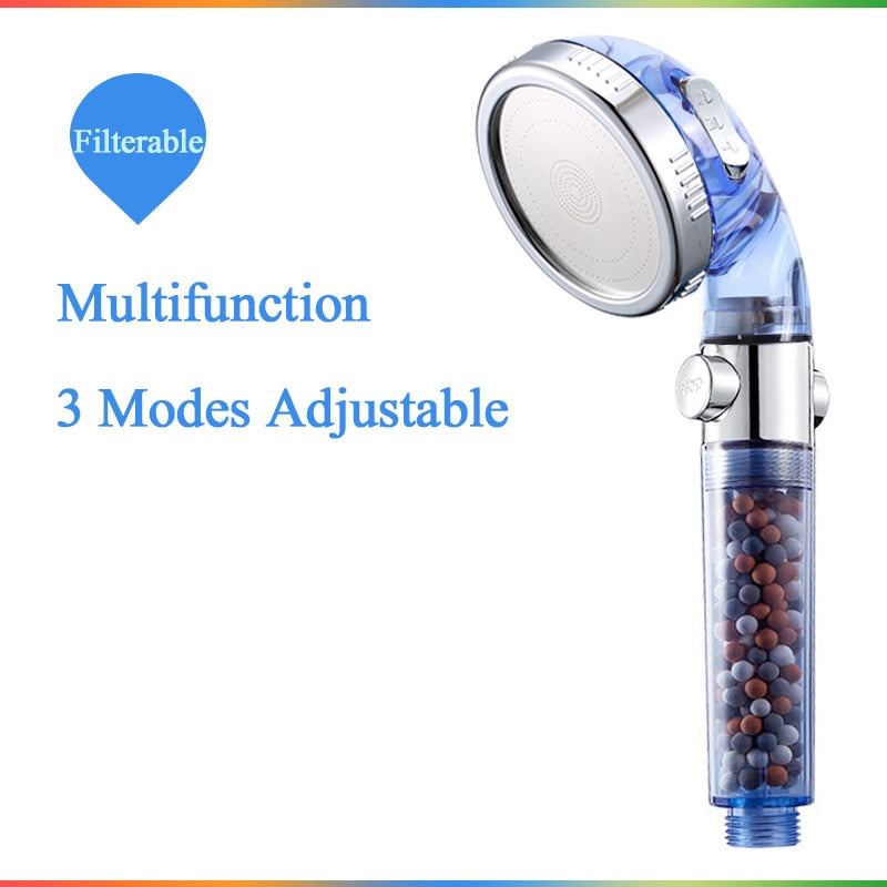 Bathroom 3-Function SPA Shower Head with Switch