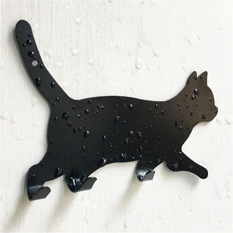 Hot Metal Hook Key Hanger Cat Decorative