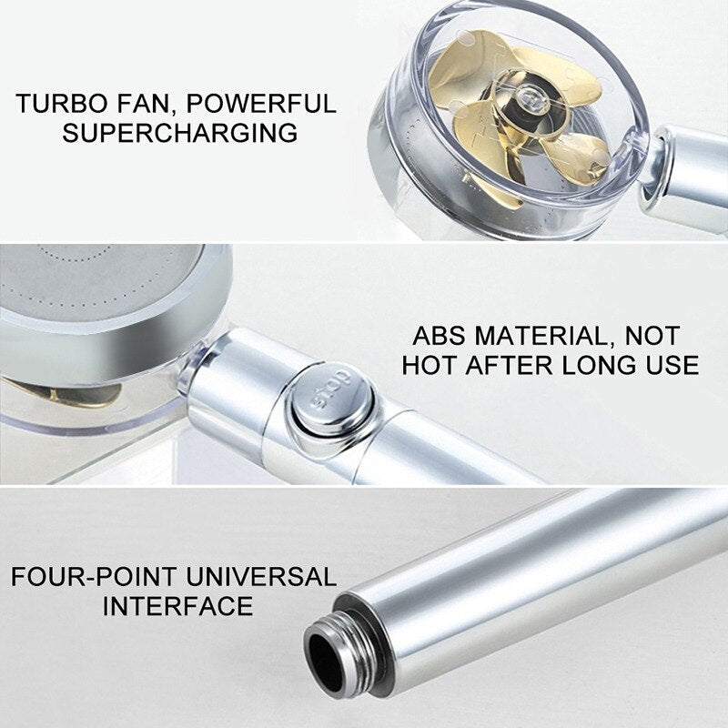 Rotated High-Pressure Handheld Shower Head