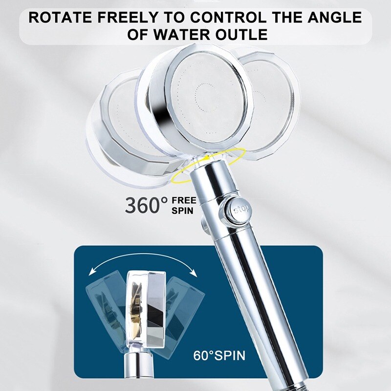 Rotated High-Pressure Handheld Shower Head