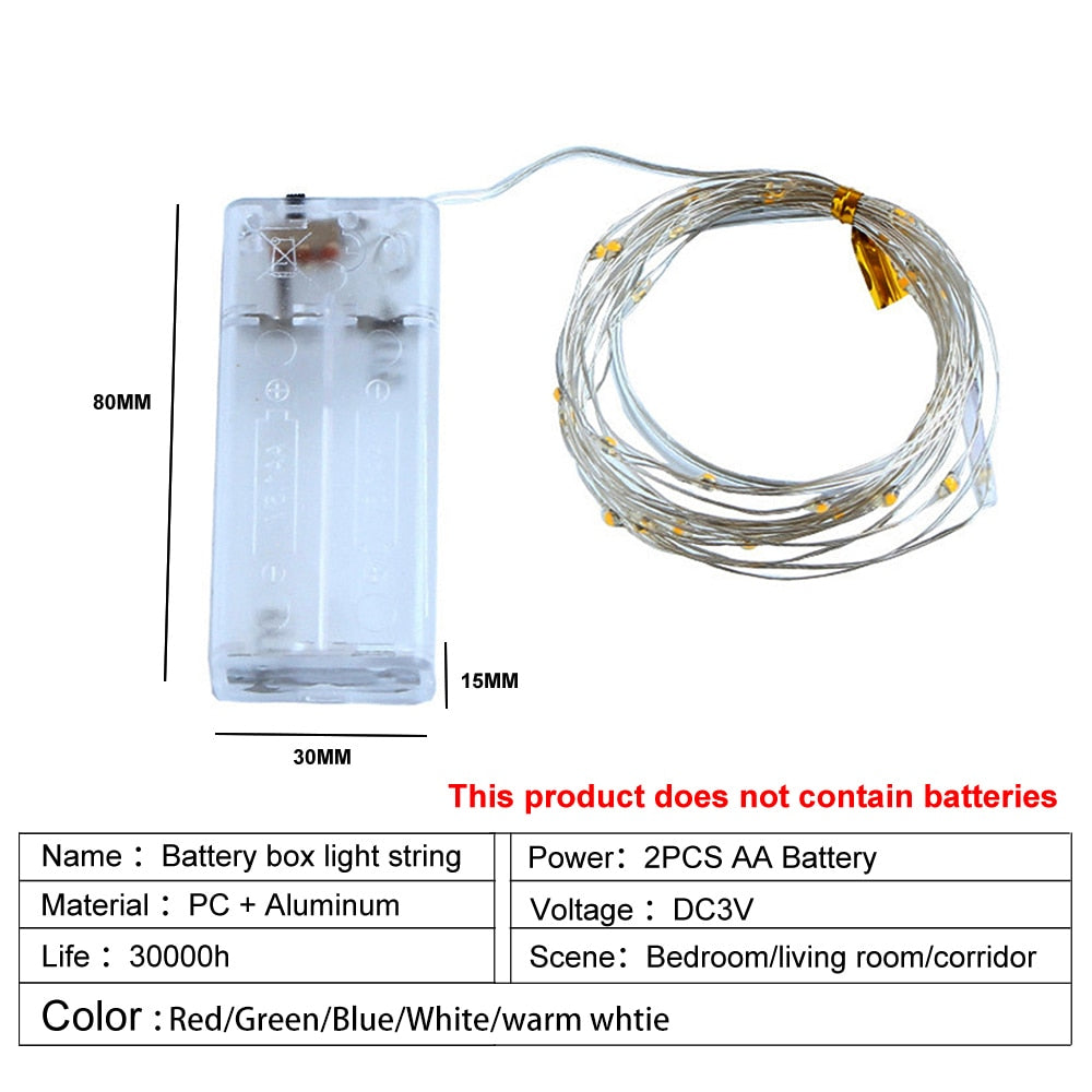 Led Fairy Lights Copper Wire String Lamp Garland