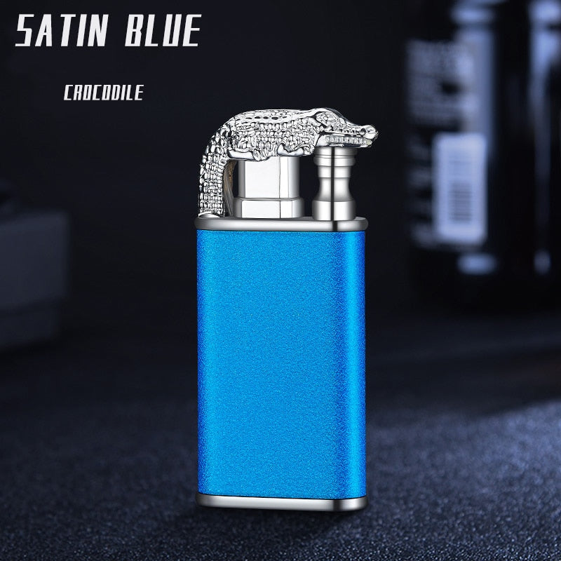 New Blue Flame Metal Crocodile Dolphin Double