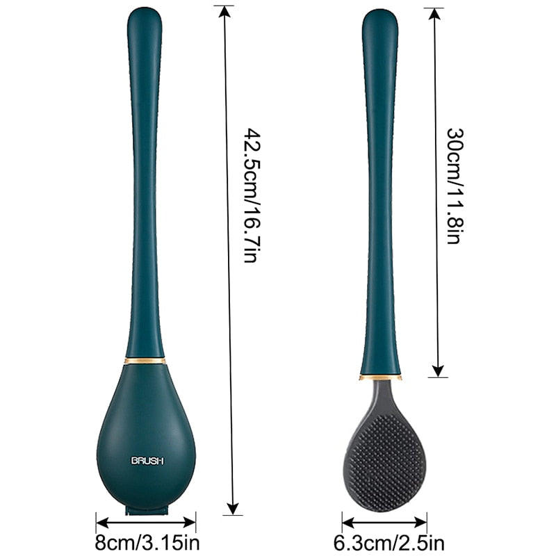 Silicone Toilet Brushes With Holder Set