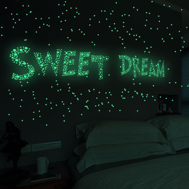 Luminous 3D Stars Dots Wall Sticker Home Decoration