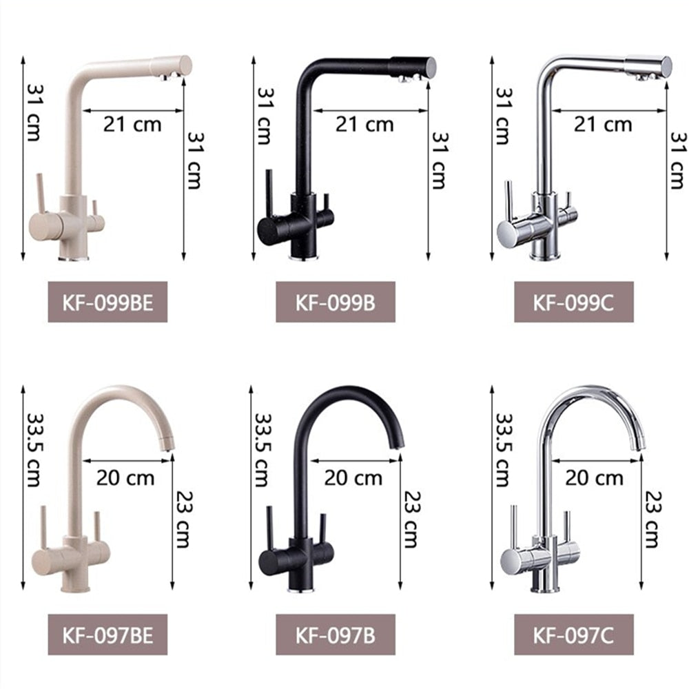 Brass Drinking Filtered Water Kitchen Faucet