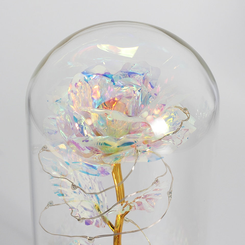 LED Enchanted Galaxy Rose Eternal 24K Gold Foil Flower