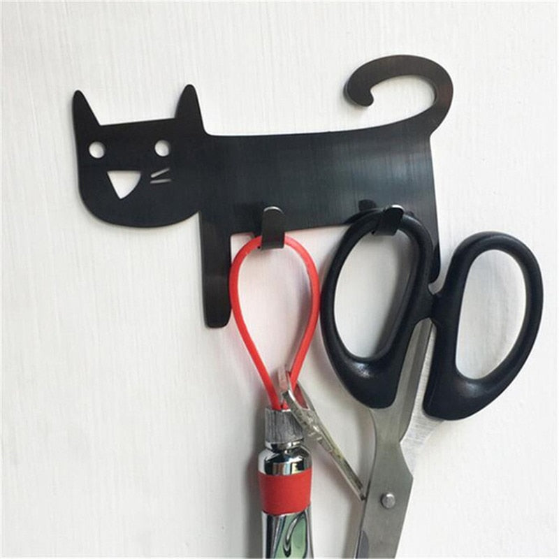 Hot Metal Hook Key Hanger Cat Decorative