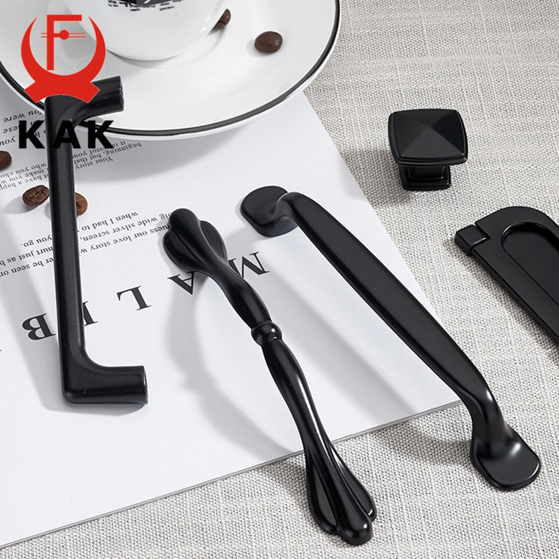 American Style Black Cabinet Handles Solid