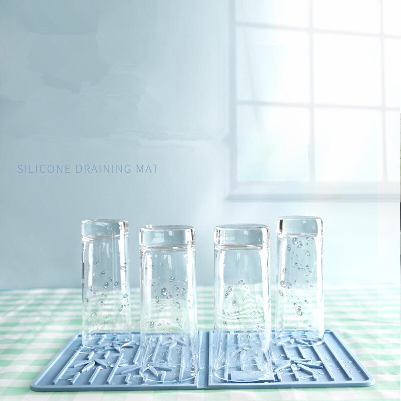 Foldable Drain Mat Kitchen Silicone Dish