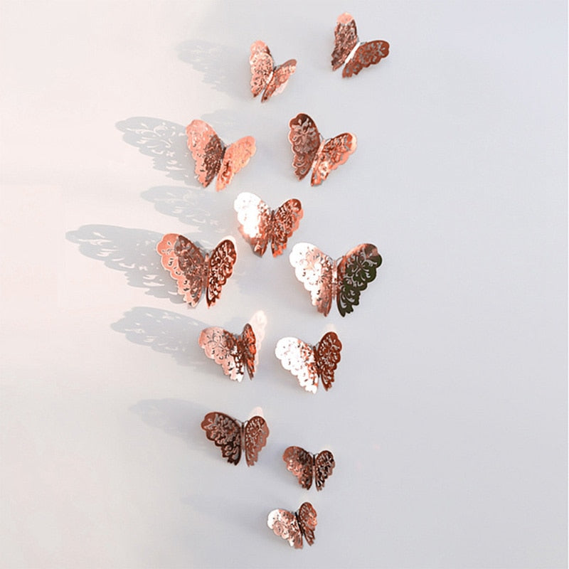 3D Hollow Butterfly Wall Sticker Butterfly Fridge