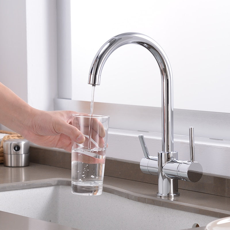 Brass Drinking Filtered Water Kitchen Faucet