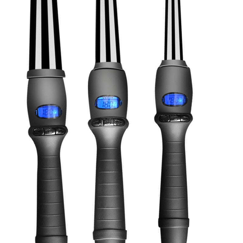LCD  curlers conical curling iron