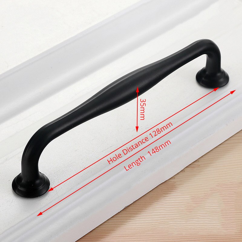 American Style Black Cabinet Handles Solid