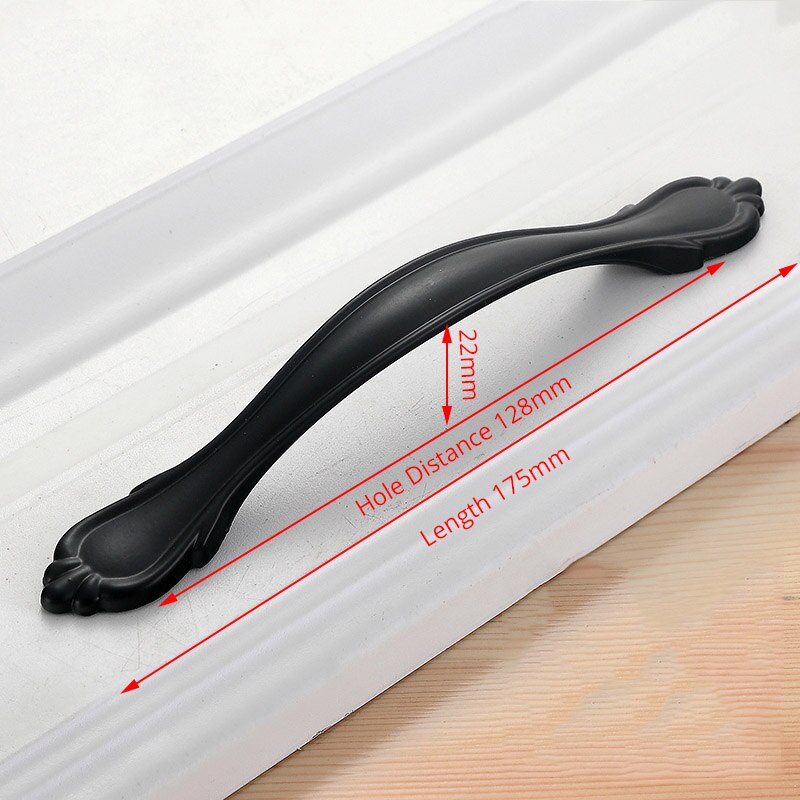 American Style Black Cabinet Handles Solid