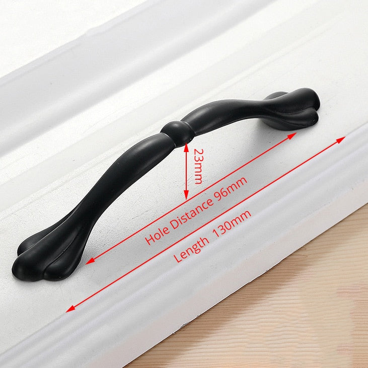 American Style Black Cabinet Handles Solid
