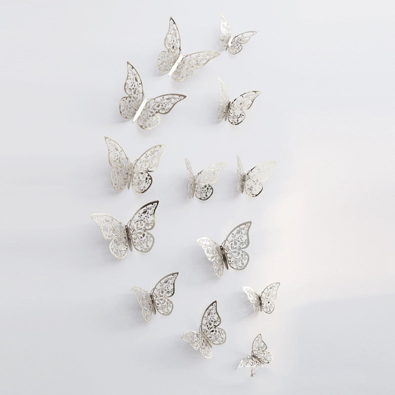 3D Hollow Butterfly Wall Sticker Butterfly Fridge