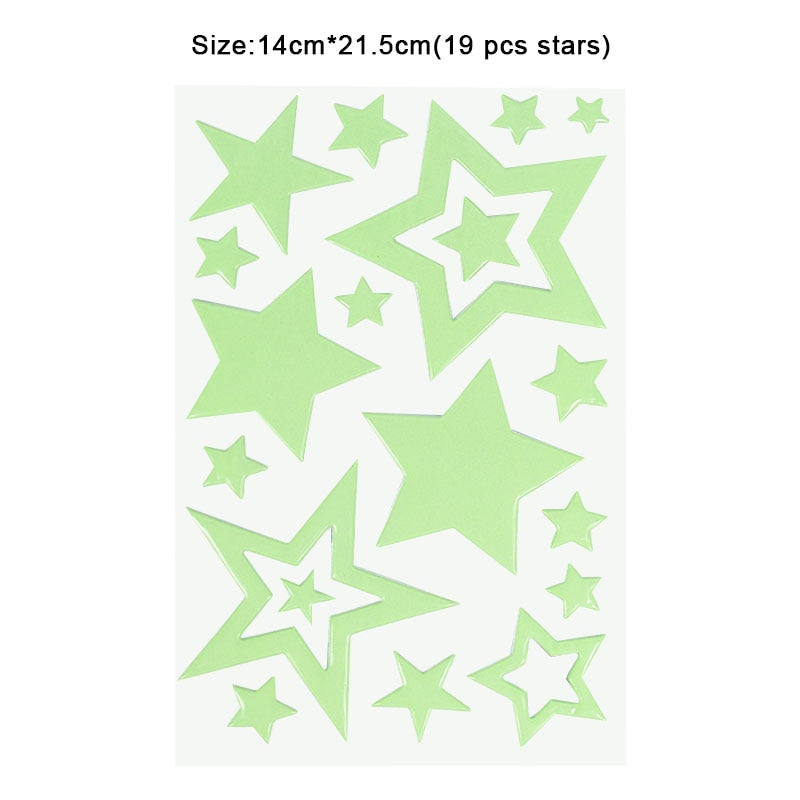 Luminous 3D Stars Dots Wall Sticker Home Decoration