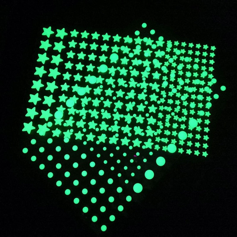 Luminous 3D Stars Dots Wall Sticker Home Decoration