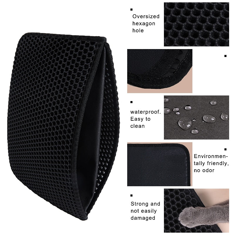 Pet Cat Litter Mat Waterproof EVA Double Layer