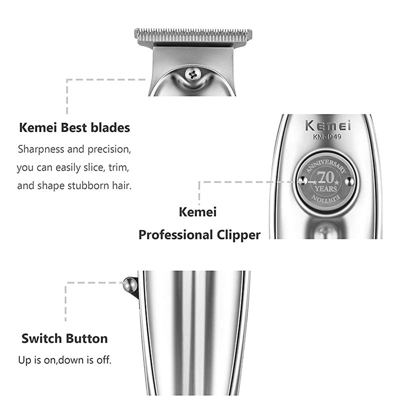 Professional Hair Clipper All Metal Men