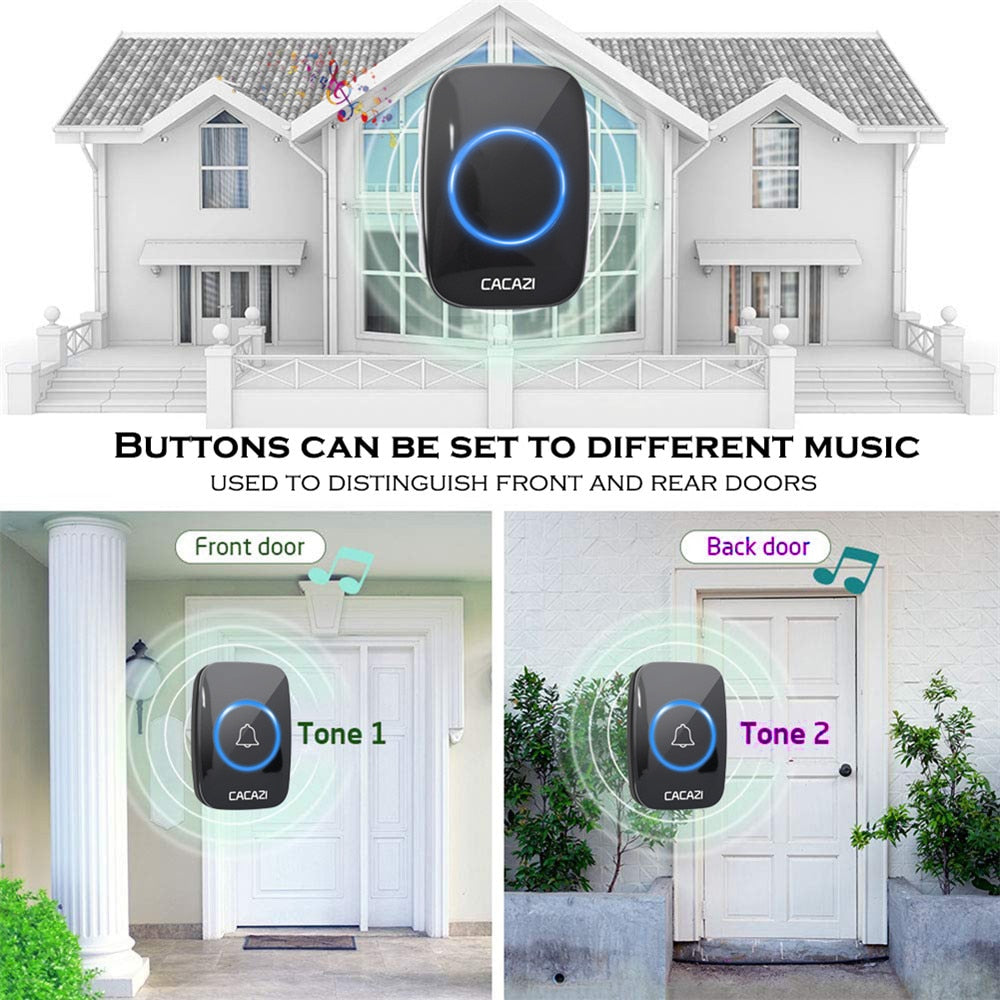 Wireless Doorbell Waterproof Remote