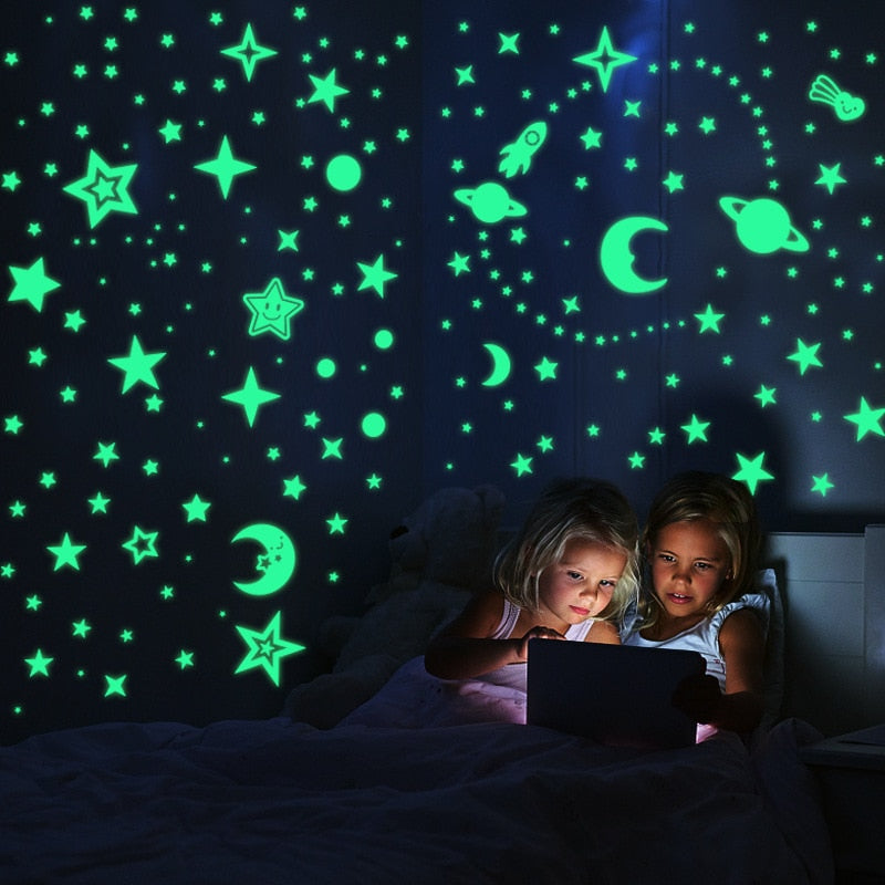 Luminous 3D Stars Dots Wall Sticker Home Decoration