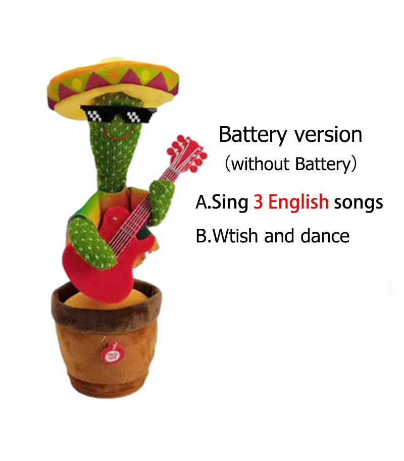 Lovely Talking Toy Dancing Cactus Doll Speak Talk Sound