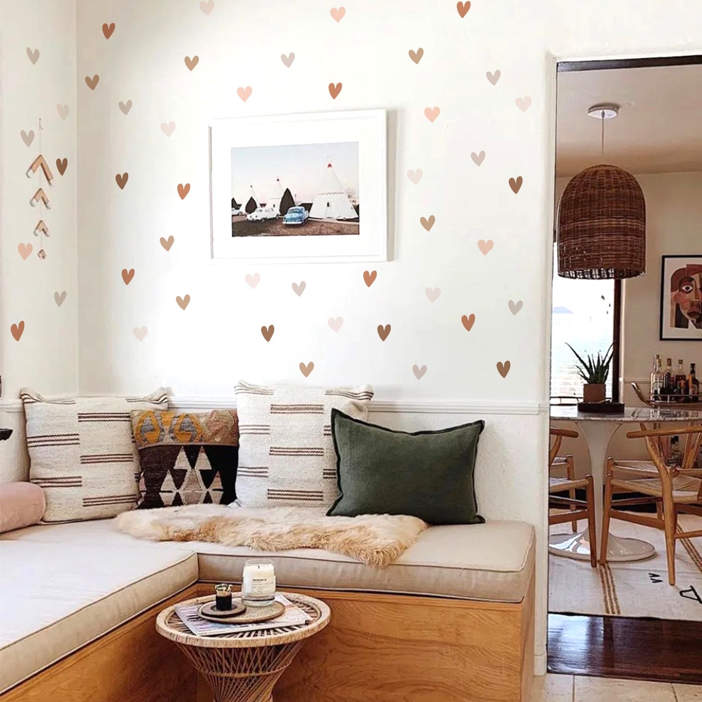 Boho Hearts Creative Wall Sticker Wall Art Decals Vinyl