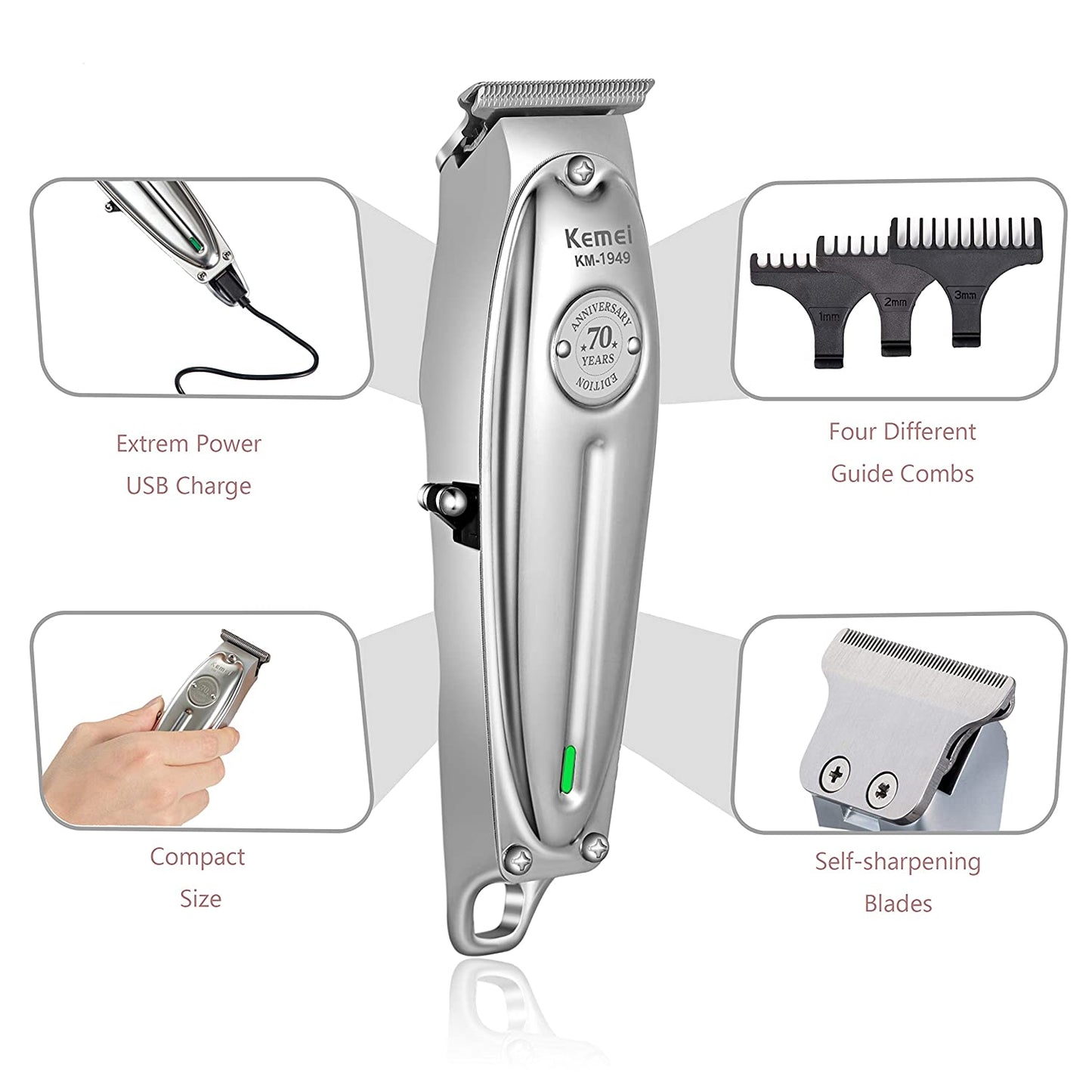 Professional Hair Clipper All Metal Men