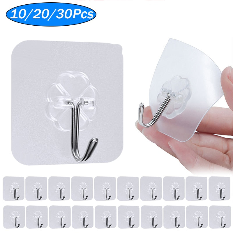 Transparent Hooks for Bathroom Self Adhesive
