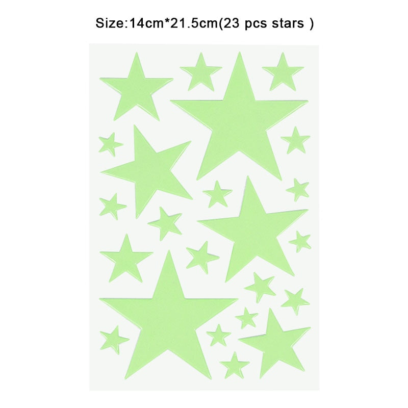 Luminous 3D Stars Dots Wall Sticker Home Decoration
