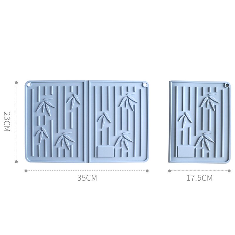 Foldable Drain Mat Kitchen Silicone Dish