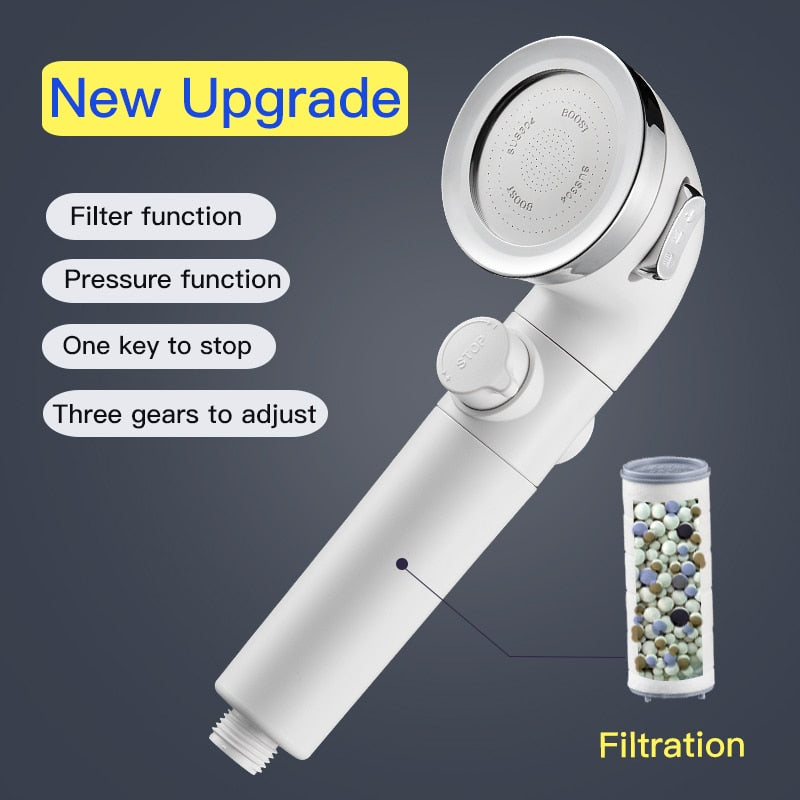 Pressurized Shower Head Adjustable High Pressure