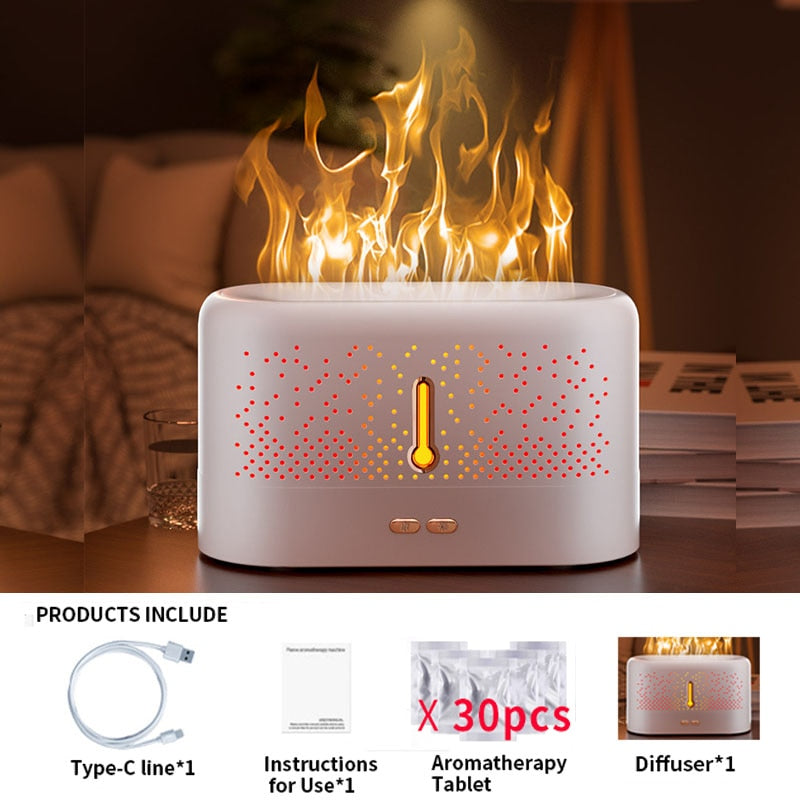 Flame Air Humidifier Essential Oil Diffuser