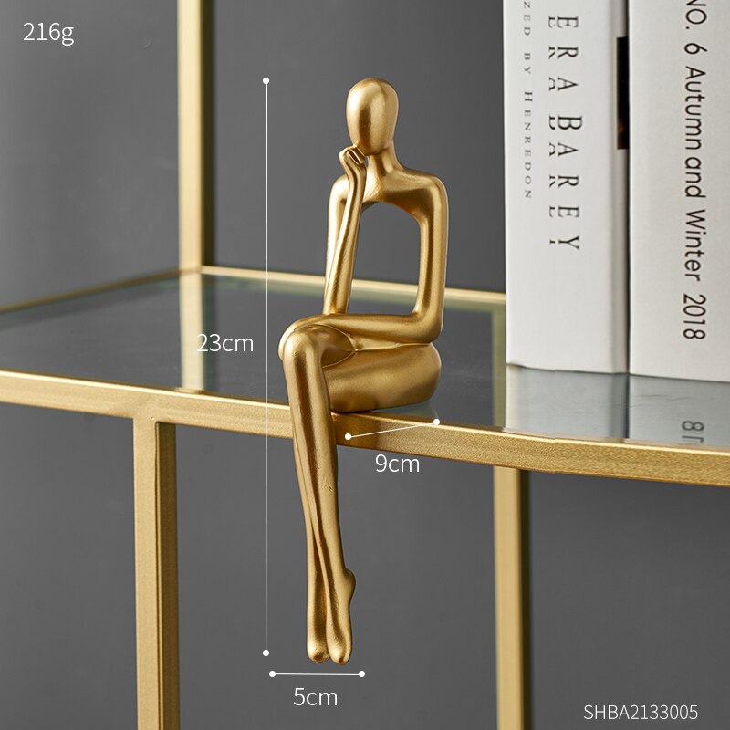 Abstract Resin Statue Golden Miniatures Modern