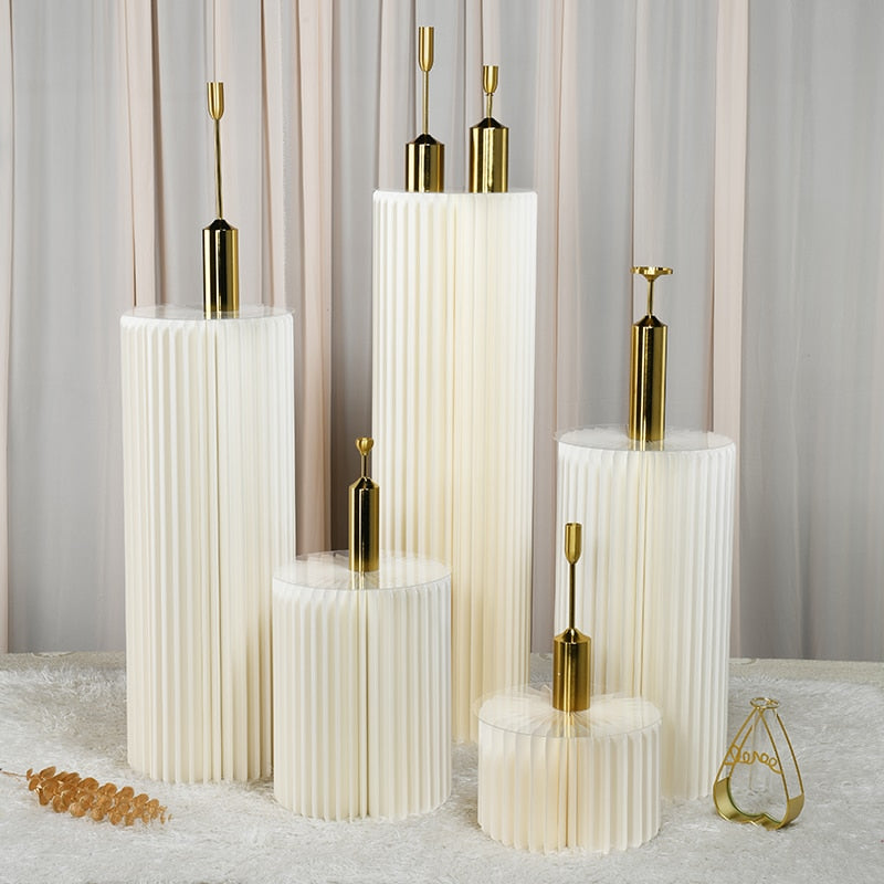 Decoration Wedding Origami Round Pillar Cake Stand
