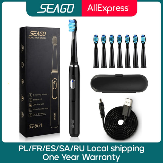Seago Sonic Rechargeable Electric Toothbrush
