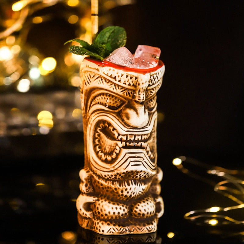 Bar Poker Tiki Mug Creative Hawaii Ceramic Mug