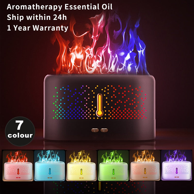 Flame Air Humidifier Essential Oil Diffuser