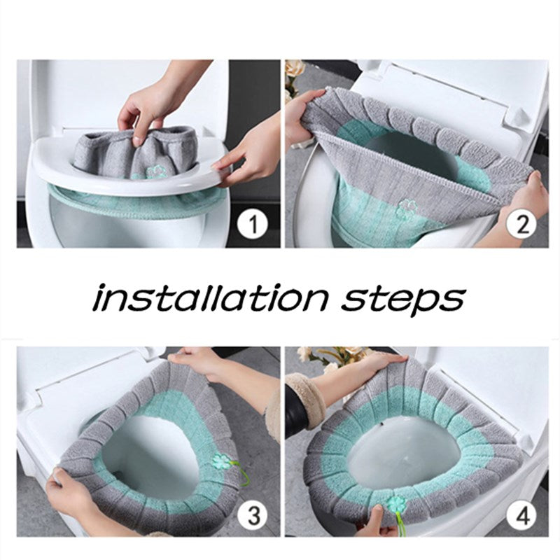 Universal Soft Warm Washable Toilet Seat Cover