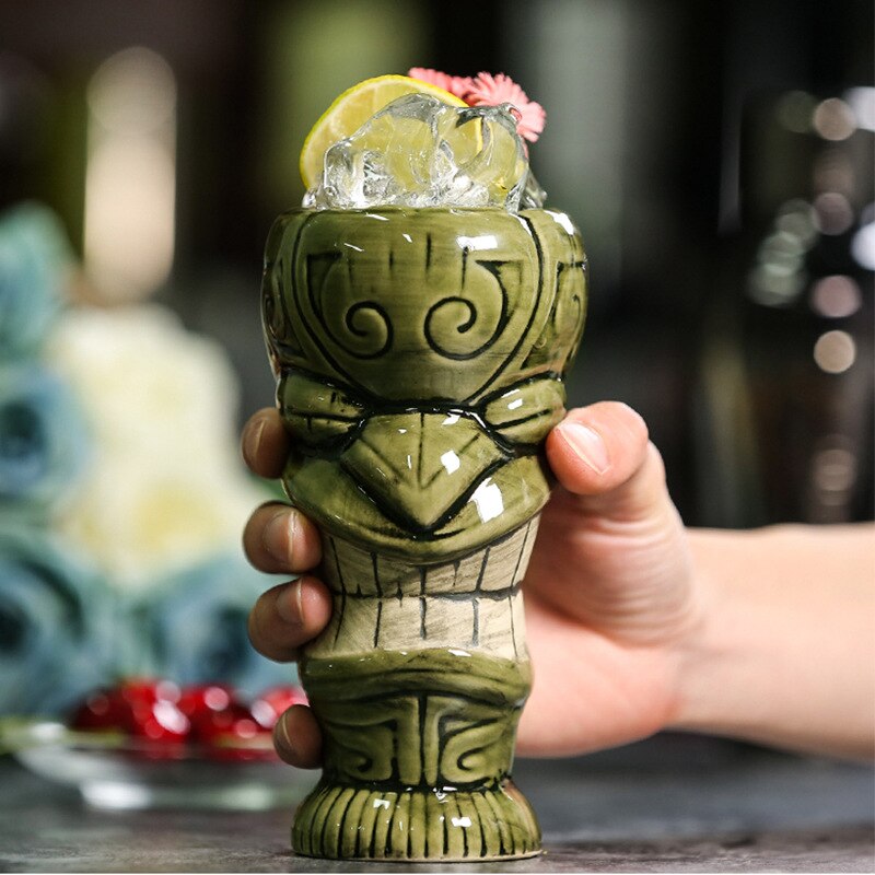 Bar Poker Tiki Mug Creative Hawaii Ceramic Mug