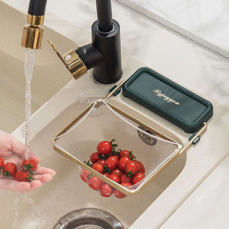 Kitchen Sink Filter Rack Foldable Sink Strainer