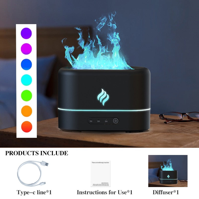 Flame Air Humidifier Essential Oil Diffuser