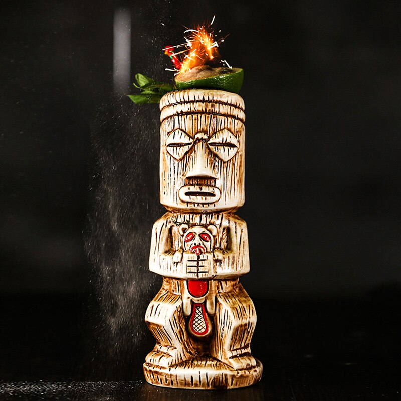 Bar Poker Tiki Mug Creative Hawaii Ceramic Mug